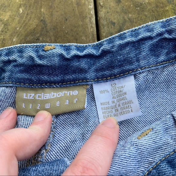 Vintage 80s Blue 100% Cotton Denim High Waisted Straight Leg Cropped Capri Pants - Picture 16 of 16